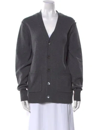 Pre-owned Alex Mill Merino Wool V-neck Sweater In Gray