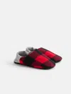 Alex Mill Merippa Buffalo Check House Shoes In Red