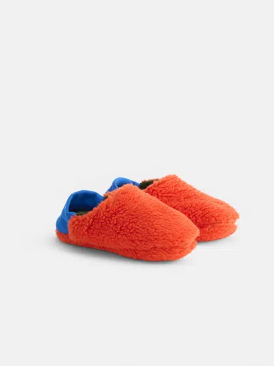 Alex Mill Merippa Sherpa House Shoes In Orange