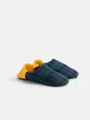Alex Mill Merippa Wool Tartan House Shoes In Navy
