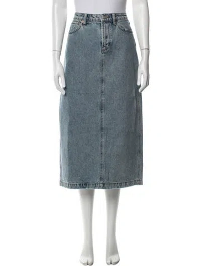 Pre-owned Alex Mill Midi Length Skirt W/ Tags In Blue