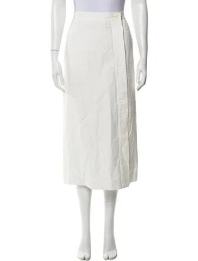 Pre-owned Alex Mill Midi Length Skirt In White