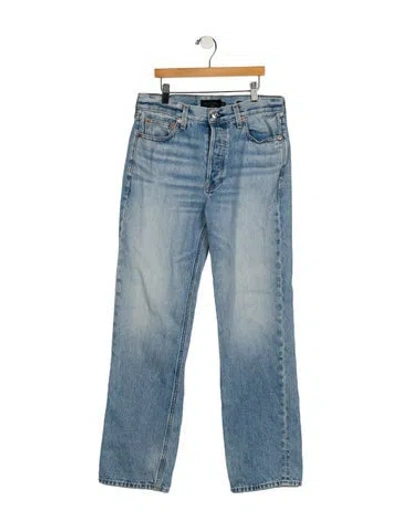 Pre-owned Alex Mill Mid-rise Straight Leg Jeans In Blue