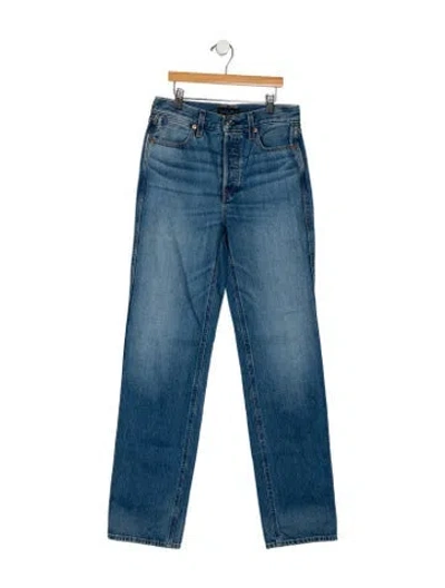 Pre-owned Alex Mill Mid-rise Straight Leg Jeans In Blue