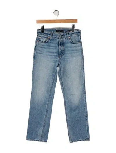 Pre-owned Alex Mill Mid-rise Straight Leg Jeans In Blue