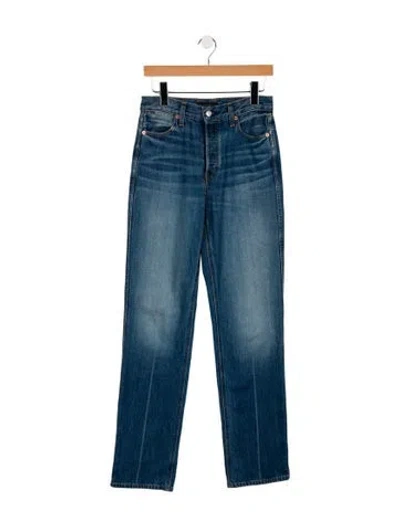 Pre-owned Alex Mill Mid-rise Straight Leg Jeans In Blue