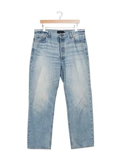 Pre-owned Alex Mill Mid-rise Straight Leg Jeans In Blue