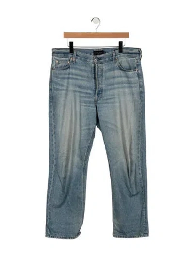 Pre-owned Alex Mill Mid-rise Straight Leg Jeans In Blue