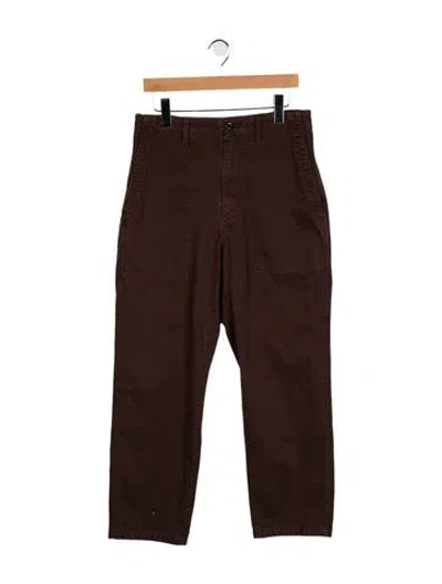 Pre-owned Alex Mill Mid-rise Straight Leg Jeans In Brown