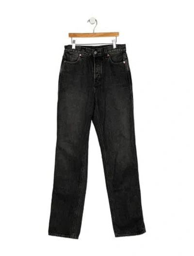 Pre-owned Alex Mill Mid-rise Straight Leg Jeans In Gray