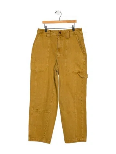 Pre-owned Alex Mill Mid-rise Straight Leg Jeans In Green