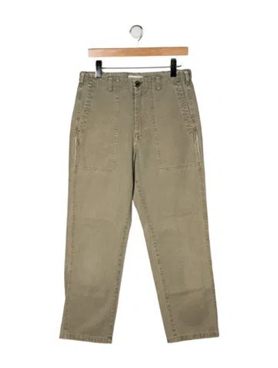 Pre-owned Alex Mill Mid-rise Straight Leg Jeans In Green