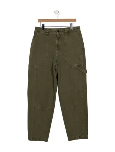 Pre-owned Alex Mill Mid-rise Straight Leg Jeans In Green