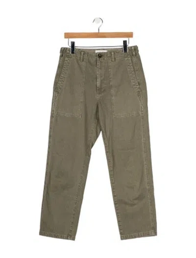 Pre-owned Alex Mill Mid-rise Straight Leg Jeans In Green