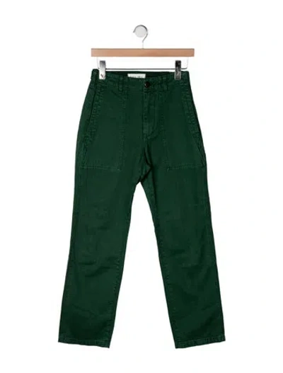 Pre-owned Alex Mill Mid-rise Straight Leg Jeans In Green