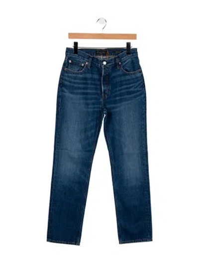 Pre-owned Alex Mill Mid-rise Straight Leg Jeans W/ Tags In Blue