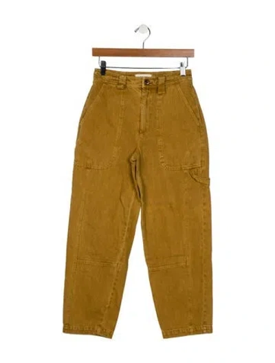 Pre-owned Alex Mill Mid-rise Straight Leg Jeans In Yellow