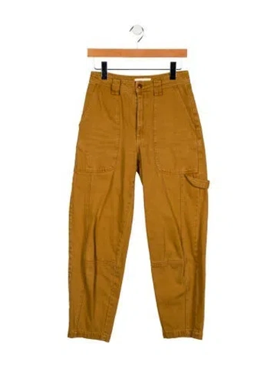 Pre-owned Alex Mill Mid-rise Straight Leg Jeans In Yellow