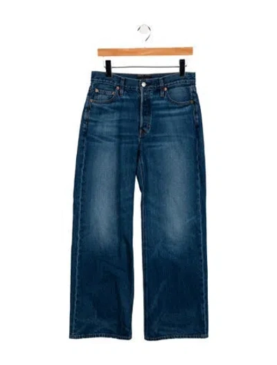 Pre-owned Alex Mill Mid-rise Wide Leg Jeans In Blue
