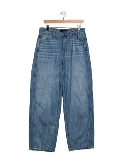 Pre-owned Alex Mill Mid-rise Wide Leg Jeans In Blue