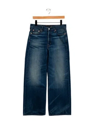 Pre-owned Alex Mill Mid-rise Wide Leg Jeans W/ Tags In Blue