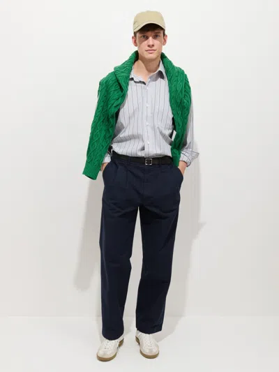 Alex Mill Mill Double Pleated Pant In Vintage Twill In Blue