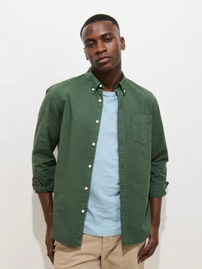 Alex Mill Mill Shirt In Cotton Poplin In Green