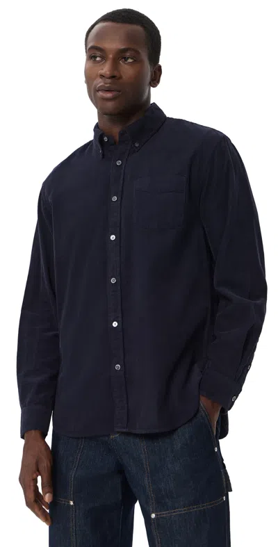 Alex Mill Mill Shirt In Super Fine Wale Corduroy Navy