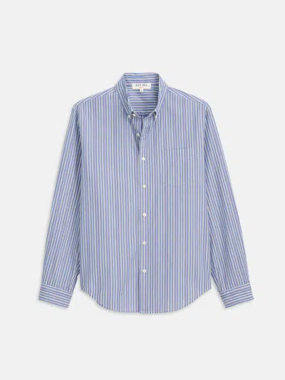 Alex Mill Mill Striped Shirt In Cotton Poplin In Blue