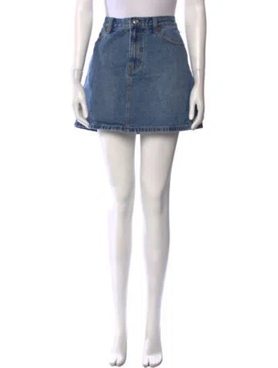 Pre-owned Alex Mill Mini Skirt In Blue