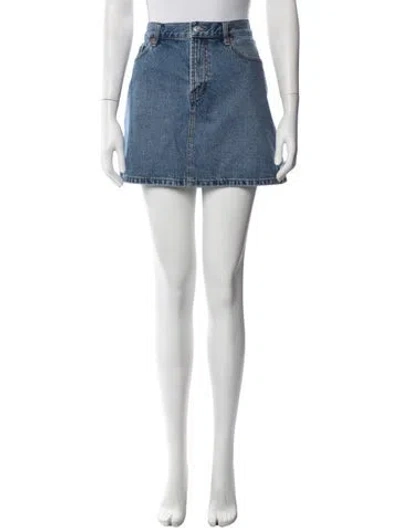 Pre-owned Alex Mill Mini Skirt In Blue