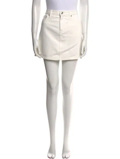 Pre-owned Alex Mill Mini Skirt In White