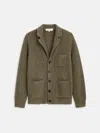 Alex Mill Mitchell Cardigan In Washed Cashmere In Green