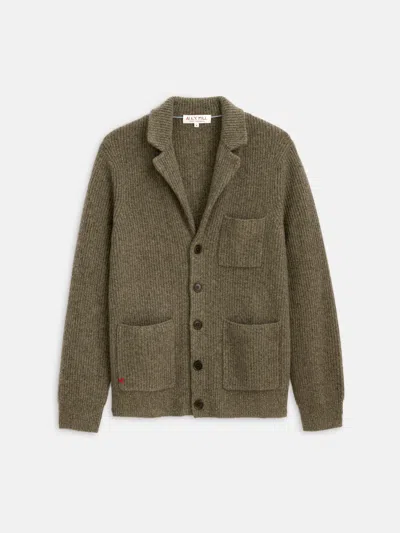 Alex Mill Mitchell Cardigan In Washed Cashmere In Green