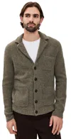 Alex Mill Mitchell Cardigan In Washed Cashmere Marled Loden In Gray