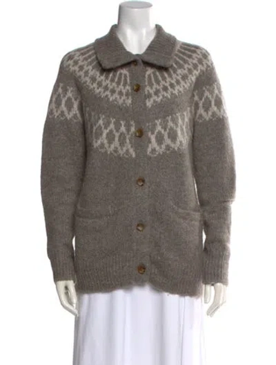 Pre-owned Alex Mill Mohair Patterned Sweater In Brown