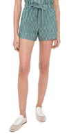 Alex Mill Montauk Pull On Shorts In Stripe Eden/off White