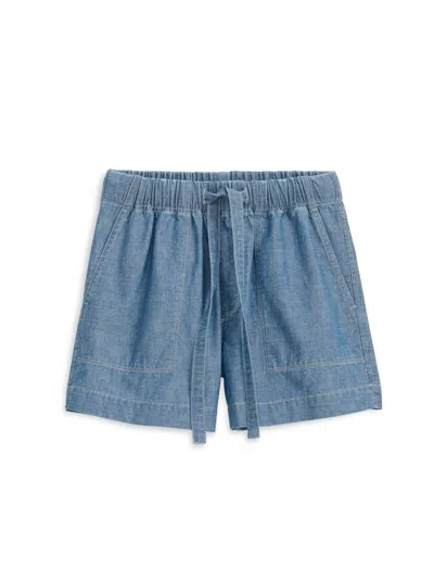 Alex Mill Montauk Short In Japanese Chambray In Glass Blue