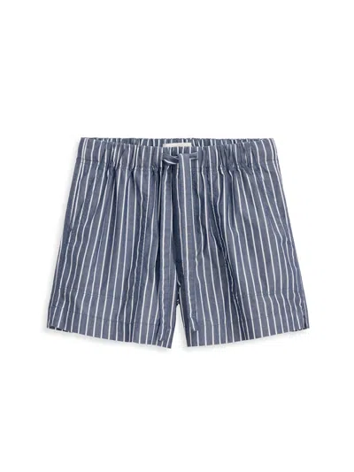Alex Mill Montauk Short In Striped Cotton In Blue