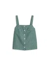 Alex Mill Montauk Striped Tank In Cotton In Green/white