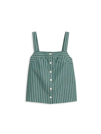 Alex Mill Montauk Striped Tank In Cotton In Green