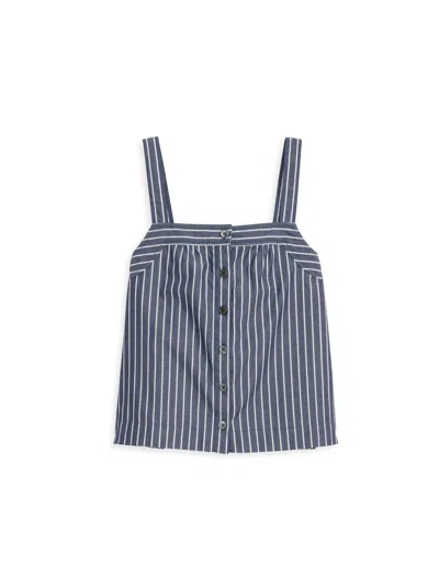 Alex Mill Montauk Striped Tank In Cotton In Blue