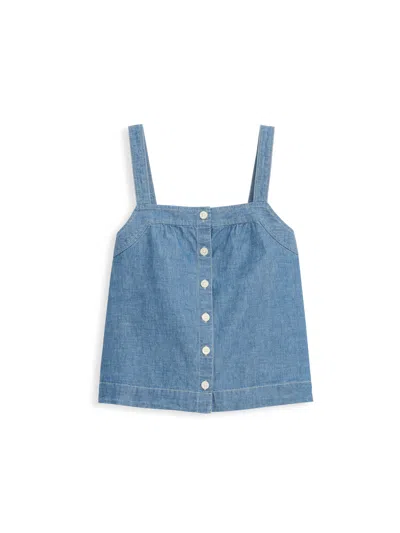 Alex Mill Montauk Tank In Japanese Chambray In Blue