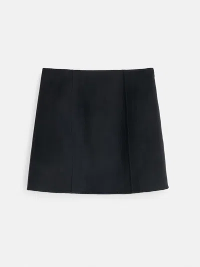 Alex Mill Naomi Mini Skirt In Doubleface Wool In Black