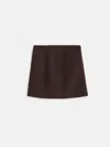 Alex Mill Naomi Mini Skirt In Doubleface Wool In Brown
