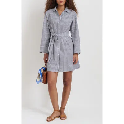 ALEX MILL ALEX MILL NAOMI STRIPE LONG SLEEVE COTTON SHIRTDRESS
