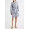 Alex Mill Naomi Stripe Long Sleeve Cotton Shirtdress In Gray