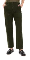 Alex Mill Neil Pant In Herringbone In Military Olive