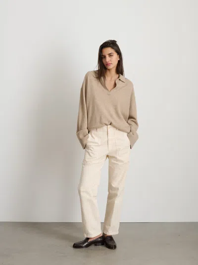 Alex Mill Neil Pant In Herringbone In Nude
