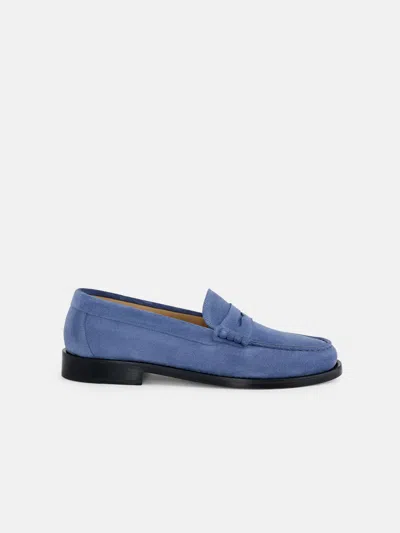 Alex Mill New York Loafer Sister In Suede In Ming Dusty Blue